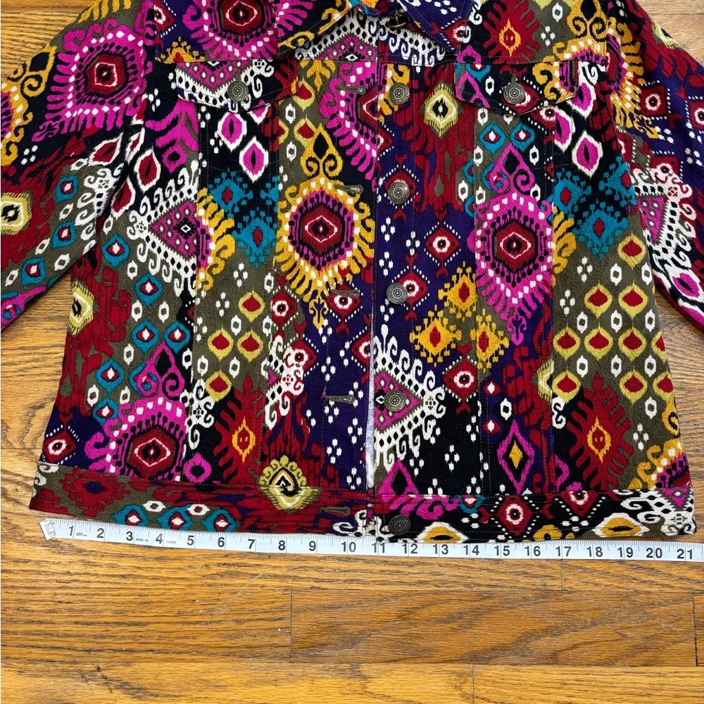 Ruby Rd. Jacket Blazer Multicolor Patterned Bohemian - Picture 5 of 8